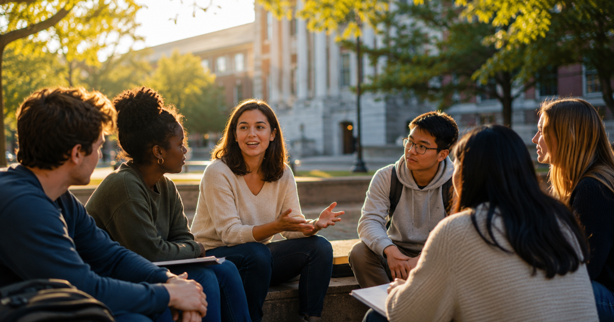 Faculty and students in conversation on campus chatgpt generated
