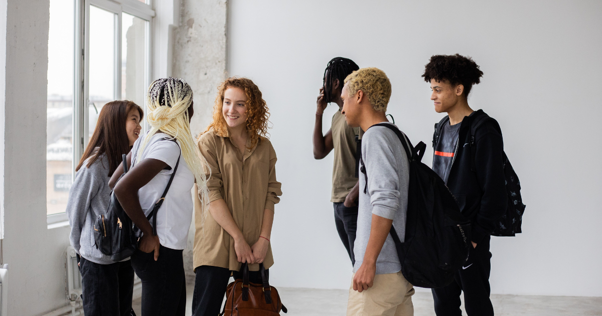 Group of high school kids