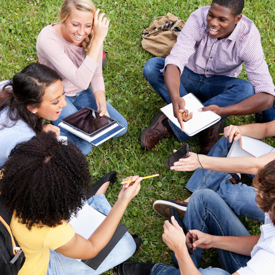 Students in discussion